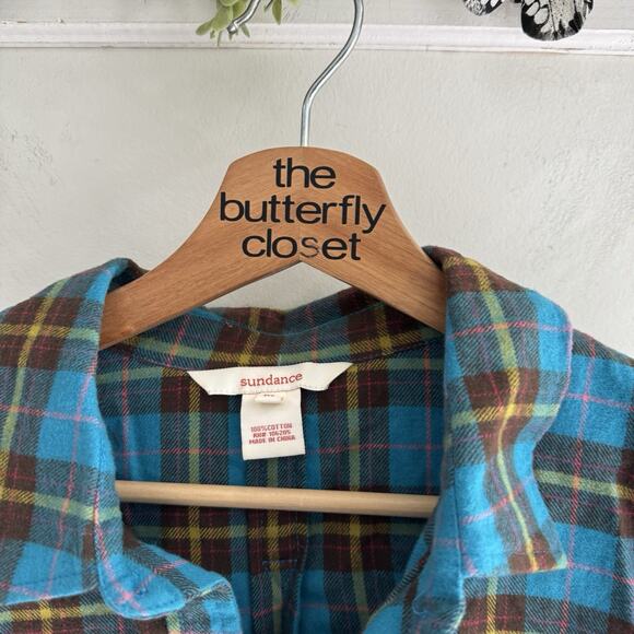 Sundance Multicolor 100% Cotton Casual Long Sleeve Buttoned Flannel Size M - Picture 3 of 4